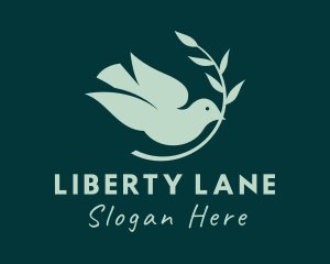 Freedom - Holy Spirit Bird Leaf logo design