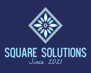 Square Snowflake Decor  logo design