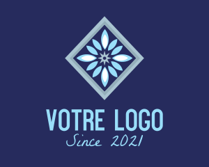 Winter - Square Snowflake Decor logo design
