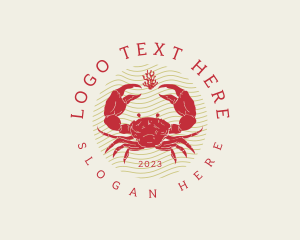 Crustacean - Crustacean Crab Seafood logo design