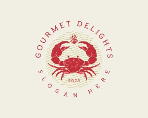 Crustacean Crab Seafood logo design