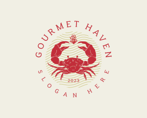 Crustacean Crab Seafood logo design