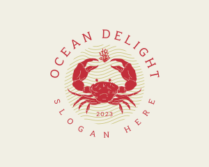 Seafood - Crustacean Crab Seafood logo design