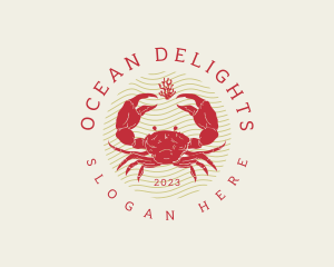 Seafood - Crustacean Crab Seafood logo design