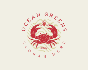 Seaweed - Crustacean Crab Seafood logo design