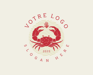 Cancer - Crustacean Crab Seafood logo design