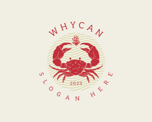 Badge - Crustacean Crab Seafood logo design
