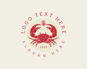 Crustacean Crab Seafood Logo