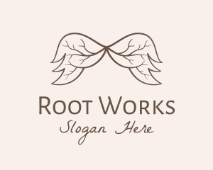 Root - Organic Root Wing logo design