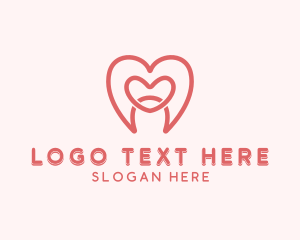 Orthodontist - Heart Dental Tooth logo design