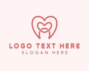 Dental Care - Heart Dental Tooth logo design