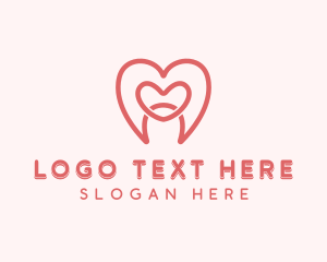 Dental - Heart Dental Tooth logo design