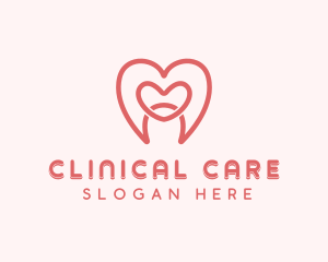 Heart Dental Tooth logo design