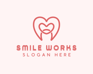 Dental - Heart Dental Tooth logo design