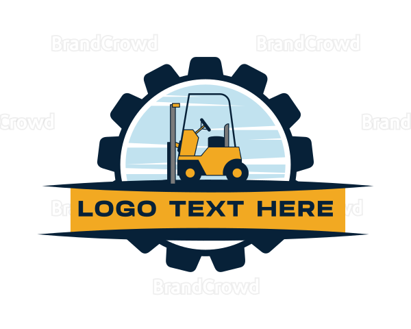 Forklift Cog Machinery Logo