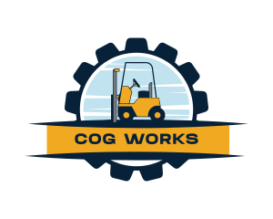 Forklift Cog Machinery logo design