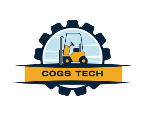 Forklift Cog Machinery logo design