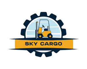 Forklift Cog Machinery logo design