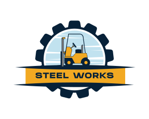 Forklift Cog Machinery logo design