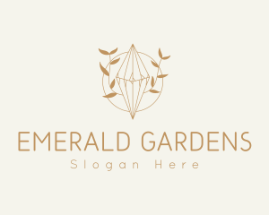 Emerald - Feminine Floral Crystal logo design