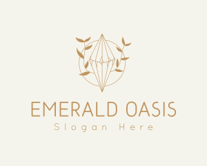 Emerald - Feminine Floral Crystal logo design