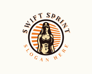 Sexy Strong Woman logo design