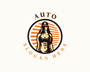 Fit - Sexy Strong Woman logo design