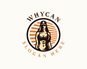 Tournament - Sexy Strong Woman logo design