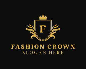 Fashion Crown Shield logo design