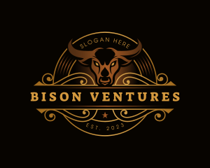 Bison Bull Taurus logo design