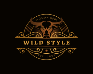 Bison Bull Taurus logo design