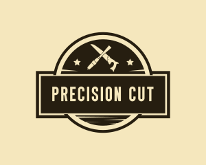 Handsaw - Chisel Handsaw Carpentry logo design