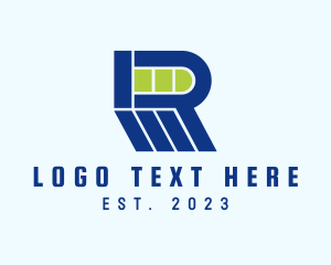 Charging - Battery Charger Letter R logo design