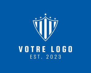 League - Athlete Shield Crest logo design