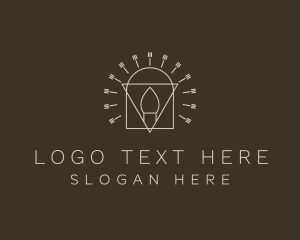Scented Candle - Home Decor Candle Light logo design