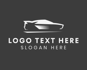 Sports Car - Gray Speed Race Car logo design