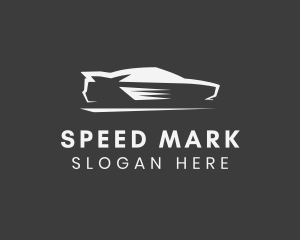 Gray Speed Race Car logo design