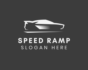 Gray Speed Race Car logo design