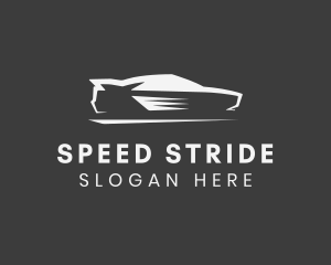 Gray Speed Race Car logo design