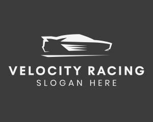 Gray Speed Race Car logo design