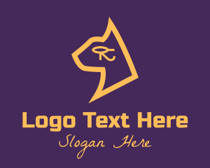 Egyptian - Golden Egyptian Cat logo design
