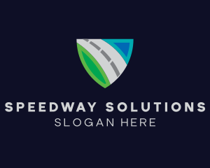 Roadway - Highway Travel Shield logo design
