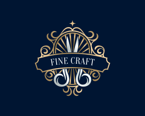 Luxury Craft Scissors logo design