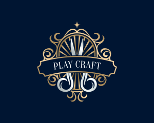 Luxury Craft Scissors logo design