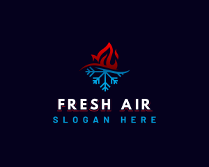 Heating Cooling Ventilation logo design