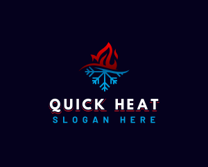 Heating Cooling Ventilation logo design