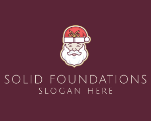 Santa Christmas Gift Logo