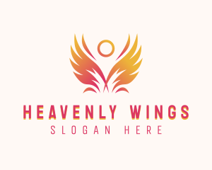 Angel Spiritual Wings logo design