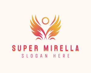 Spiritual - Angel Spiritual Wings logo design