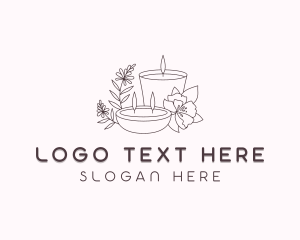 Container Candle - Flower Container Candles logo design